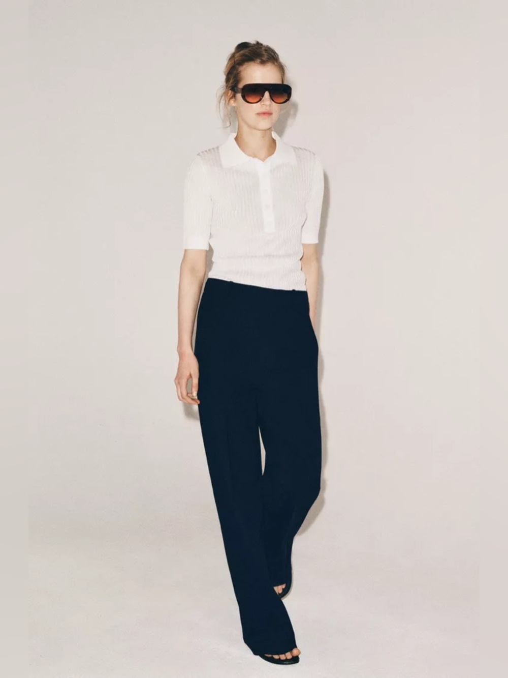 ZARA HIGH-WAISTED STRAIGHT LEG PANTS Sz 12 NWT